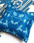 Folio Indigo Handcrafted Shibori Mulberry Silk Pillow Cover