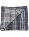 Silica Chalk Off White And Gray Stripes Pattern Soft Handwoven Merino Throw