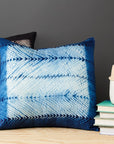 Ara Indigo Hand Crafted Shibori Print Mulberry Silk Pillow