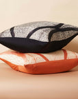 Arc Coral Hand Crafted Shibori Print Mulberry Silk Pillow Cover