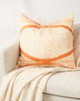 Arc Coral Hand Crafted Shibori Print Mulberry Silk Pillow