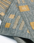 Ash Rug Geometric Pattern Handwoven in Jute