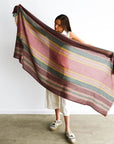 Barque Clay Modern Artisan Striped Soft Merino Handwoven Scarf