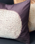 Shunya Black Handcrafted Shibori Print Mulberry Silk Pillow