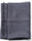 Pebble Gray Hand Woven Linen Scarf