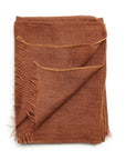 Resin Dark Brown Hand Woven Soft Linen Silk Scarf