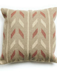 Ero Green Brown Geometric Pattern Hand Woven Large Pillow featuring a unique handwoven design.