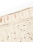 Maze Brown Handwoven Hand Embroidered Organic Cotton Pillow