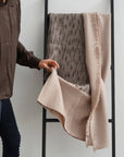 Flo Brown Merino Textured Handloom Throw