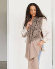 Flo Brown Merino Textured Handloom Throw