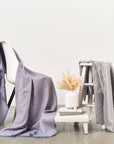 Flo Gray Textured Handloom Merino Throw