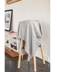 Flo Gray Textured Handloom Merino Throw