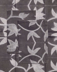 Folio Black Handcrafted Shibori Print Cotton Table Napkins ( set of 4 ) featuring unique white floral designs on dark fabric.