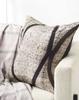 Arc Black Hand Crafted Shibori Print Mulberry Silk Pillow