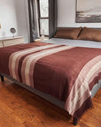 Resin Plush Maroon Plush Merino Queen Bedspread / Large Throw