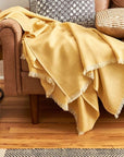 Dandelion Yellow Handloom Merino Throw