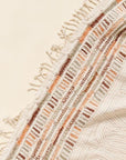 Unah Coral Fully Hand Embroidered Handwoven Organic Cotton Throw