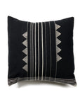 Kora White And Black Handloom Large Square Pillow