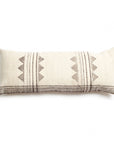 Kora White And Black Large Artisanal Handwoven Lumbar Pillow