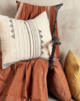 Kora White And Black Handloom Large Square Pillow