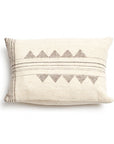 Kora White And Black Large Artisanal Handwoven Lumbar Pillow