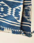 Neel Pure Indigo Handwoven Artisanal Wool Rug