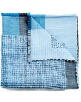 Macaroon Midnight Dark Blue Textured Merino Handloom Throw