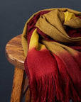Marigold Merino Ombre Handloom Throw / Blanket Scarf