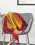 Marigold Merino Ombre Handloom Throw / Blanket Scarf