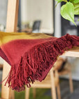 Marigold Merino Ombre Handloom Throw / Blanket Scarf