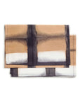 Chowk Black Hand Clamp Dyed Artisanal Set Of 4 Cotton Table Napkin