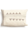 Kora White And Black Handloom Small Lumbar Pillow