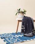 Indie Indigo Handwoven Organic Cotton Throw