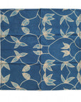 Folio Indigo Handcrafted Shibori Cotton Table Napkins ( set of 4 ) showcasing unique shibori pattern on rich indigo fabric.