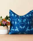 Folio Indigo Handcrafted Shibori Mulberry Silk Pillow