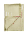 Sea Salt Pastel Green Hand Woven Hand Embroidered Silk Merino Classic Scarf