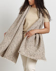 Forest Night Handwoven Neutral Cashmere Merino Scarf