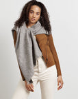 Limestone Gray Soft Cashmere Merino Handloom Scarf