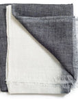 Granite Black White Ombre Linen Silk Handloom Scarf showcasing elegant black and white ombre design, perfect for stylish outfits.