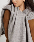 Limestone Gray Soft Cashmere Merino Handloom Scarf