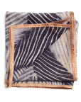 Samu Black Hand Crafted Shibori Print Silk Chiffon Sqaure Scarf