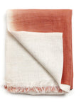 Pecan Brown Ombre Dyed Hand Woven Linen Scarf