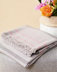 Pewter Gray Stripes Hand Spun Organic Cotton Handloom Throw