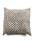 Oasis Gold Wax Block Print Mulberry Silk Pillow