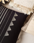Kora Black Large Handloom Artisanal Pillow