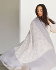 Flo Gray Textured Handloom Merino Throw