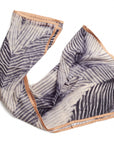 Samu Black Hand Crafted Shibori Print Silk Chiffon Sqaure Scarf