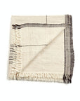 Seytu Off White Striped Gently Textured Handloom Throw