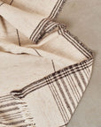 Seytu Off White Striped Gently Textured Handloom Throw
