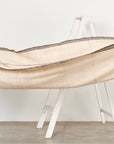 Seytu Off White Striped Gently Textured Handloom Throw